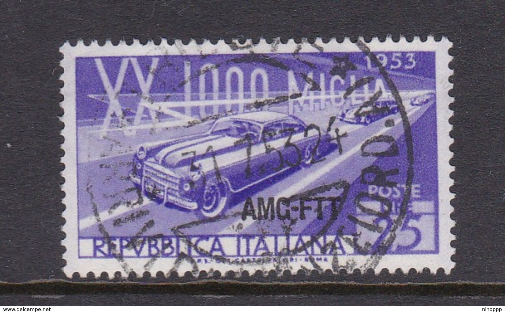 Trieste Allied Military Government S 165 1953 20th Mille Miglia, Used - Used