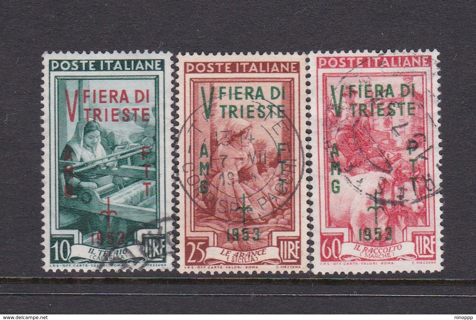 Trieste Allied Military Government S 178-180 1953 5th Trieste Fair Used - Used