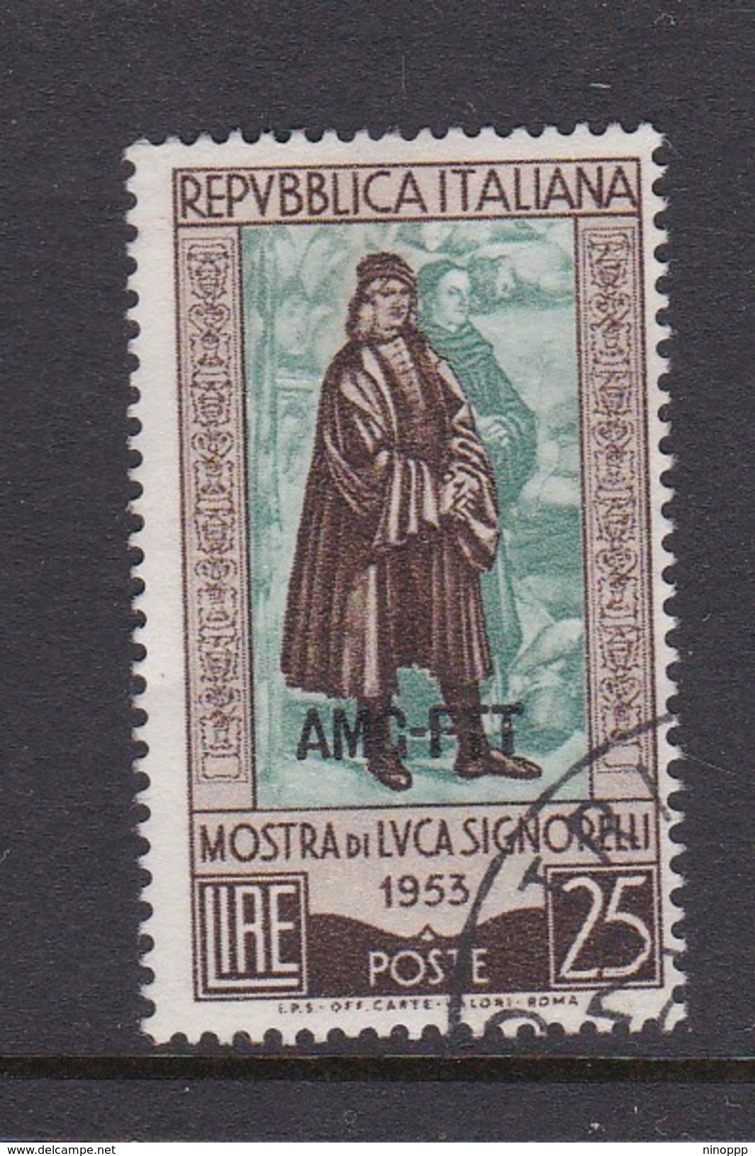 Trieste Allied Military Government S 186 1953 5th Birth Centenary Of Signorelli Used - Used