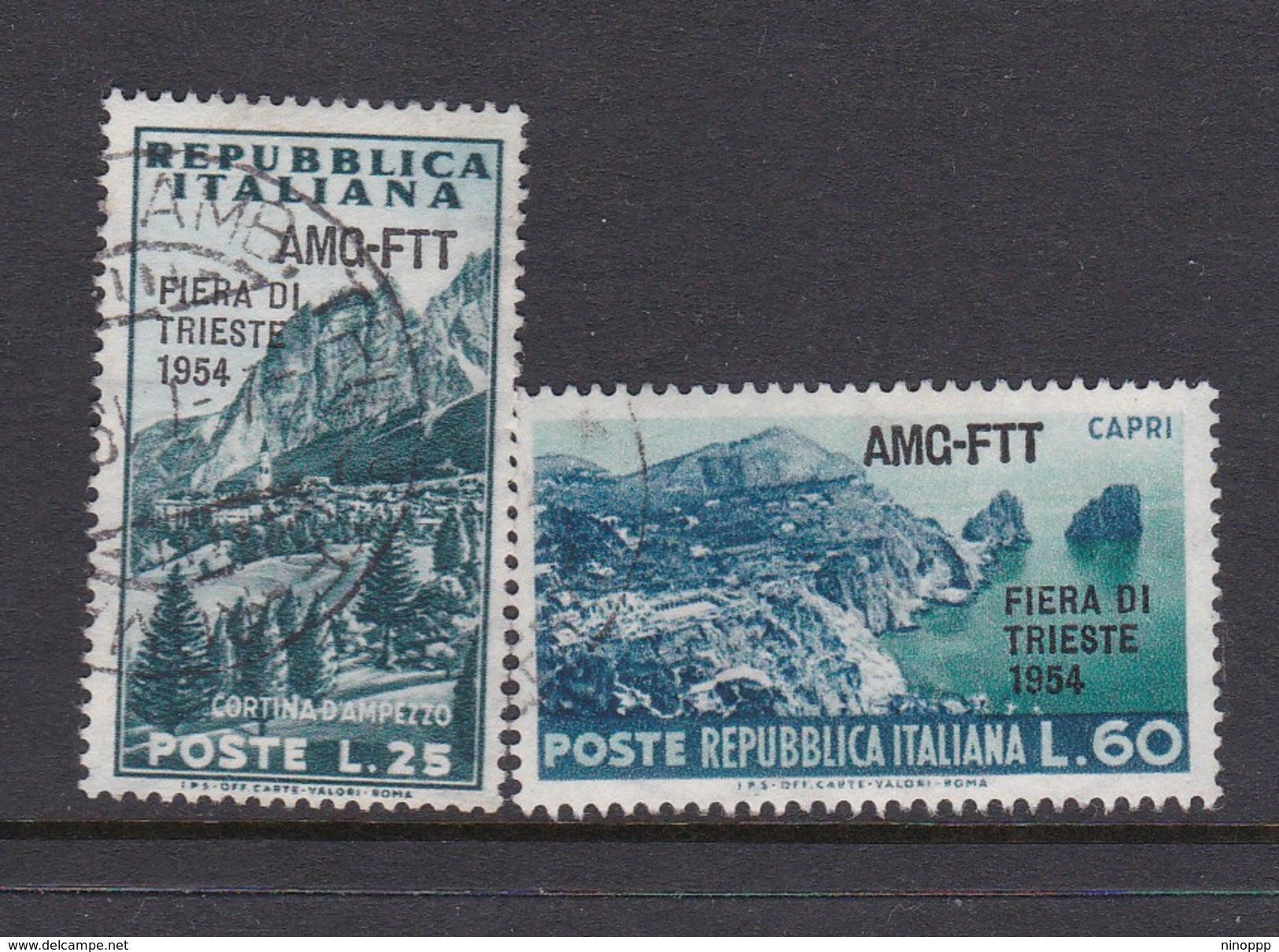 Trieste Allied Military Government S 201-202 1954 6th Trieste Fair, Used - Used