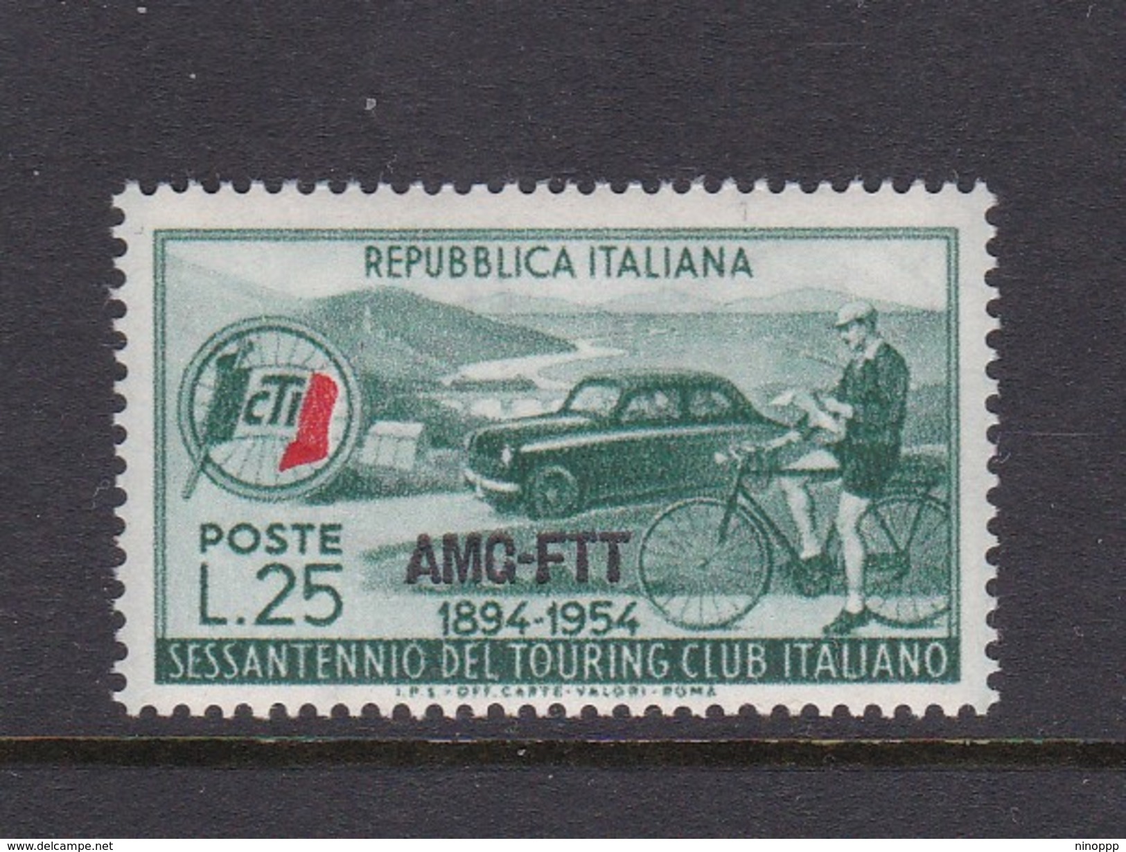 Trieste Allied Military Government S 206  1954 60th Anniversary Of Touring Club, MNH - Mint/hinged