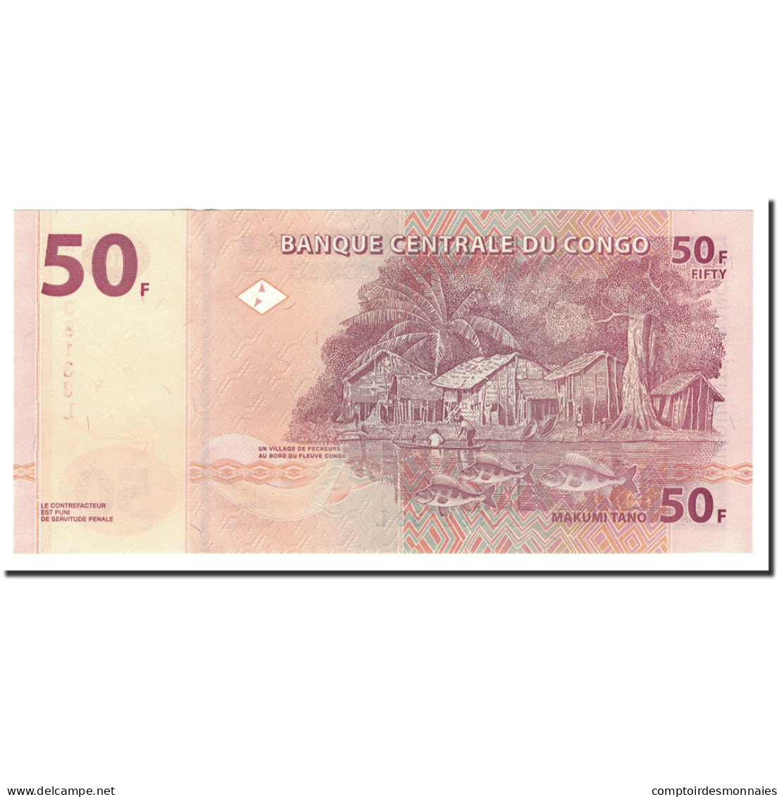 Billet, Congo Democratic Republic, 50 Francs, 2000, 2000-01-04, KM:91a, NEUF - Repubblica Del Congo (Congo-Brazzaville)