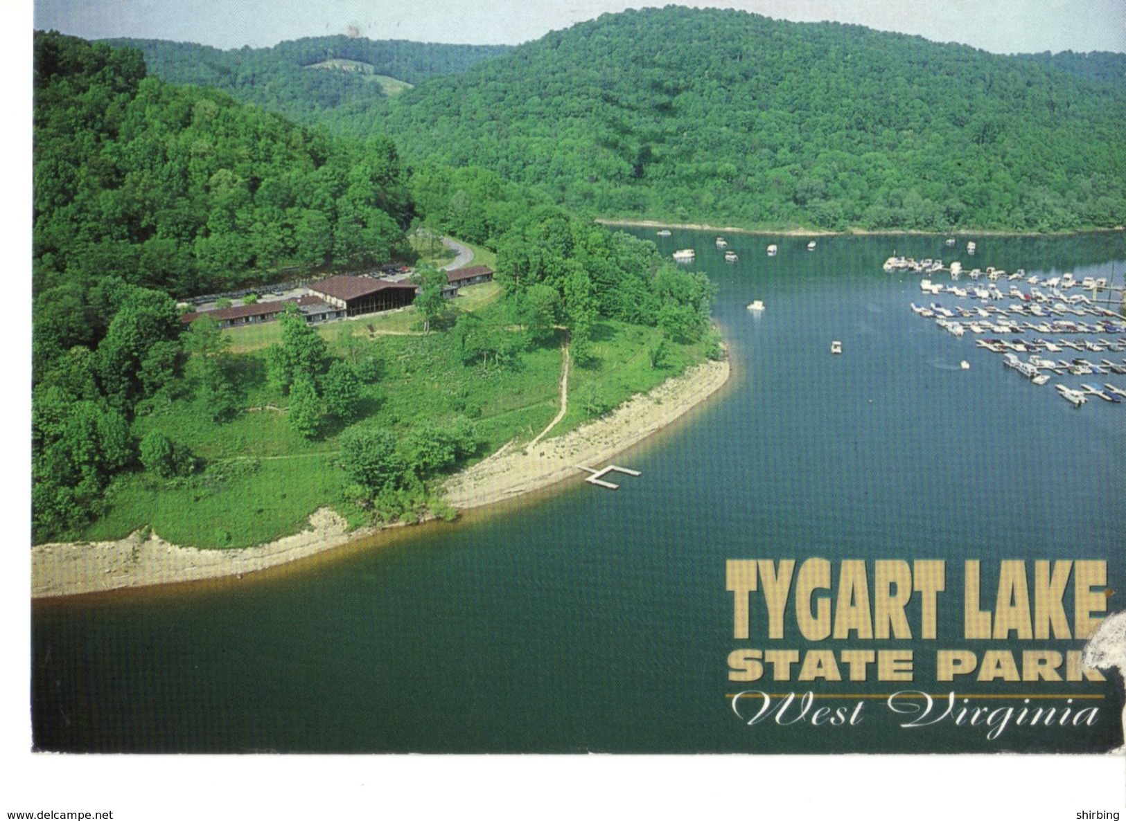 21B : USA Bird Duck Stamp Used On Tygart Lake State Park Postcard - Covers & Documents