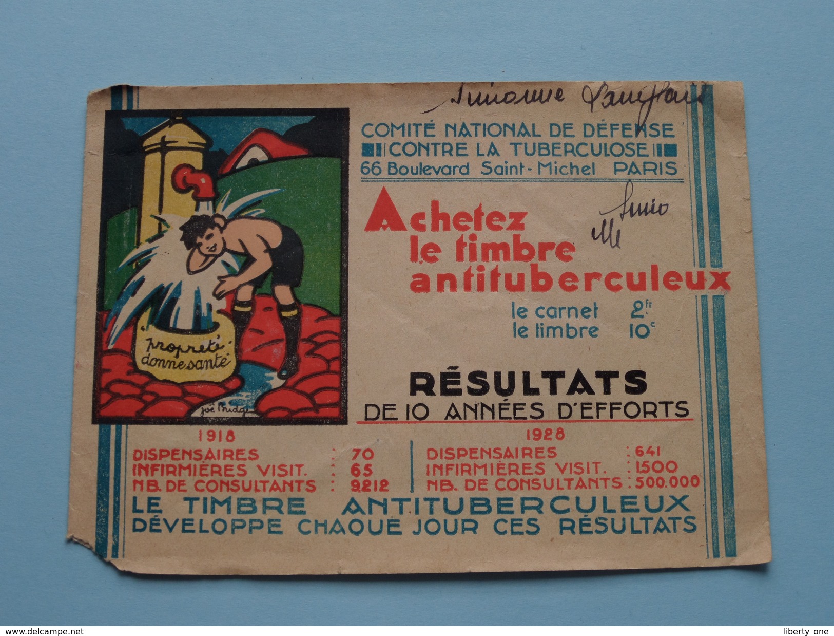 Comité National De Défense Contre La TUBERCULOSE Paris - Nestlé 1930 Farine Lactée ( Voir Photo ) ! - Matasellos Generales