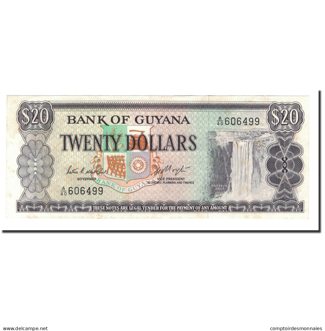 Billet, Guyana, 20 Dollars, 1983, KM:24c, NEUF - Guyana