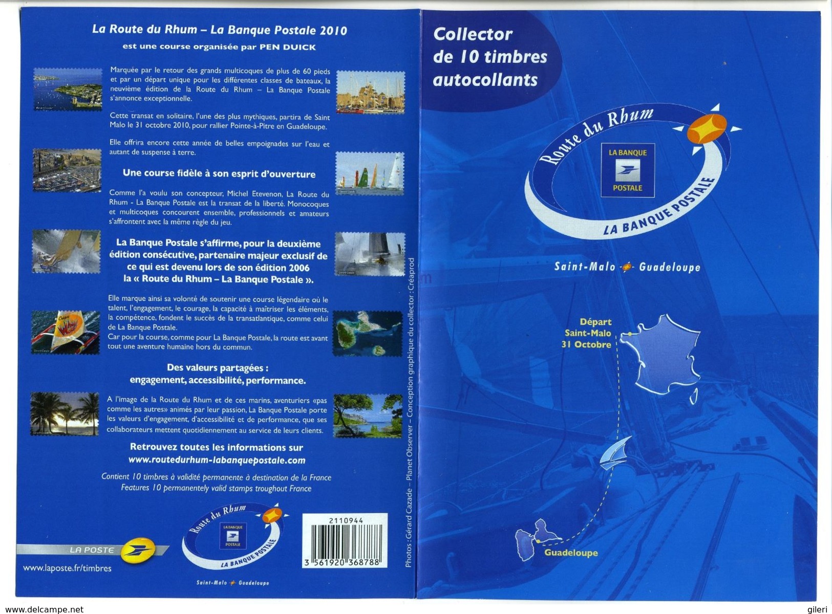 Route Du Rhum La Banque Postale Départ Saint-malo 31 Octobre Plié - Collectors