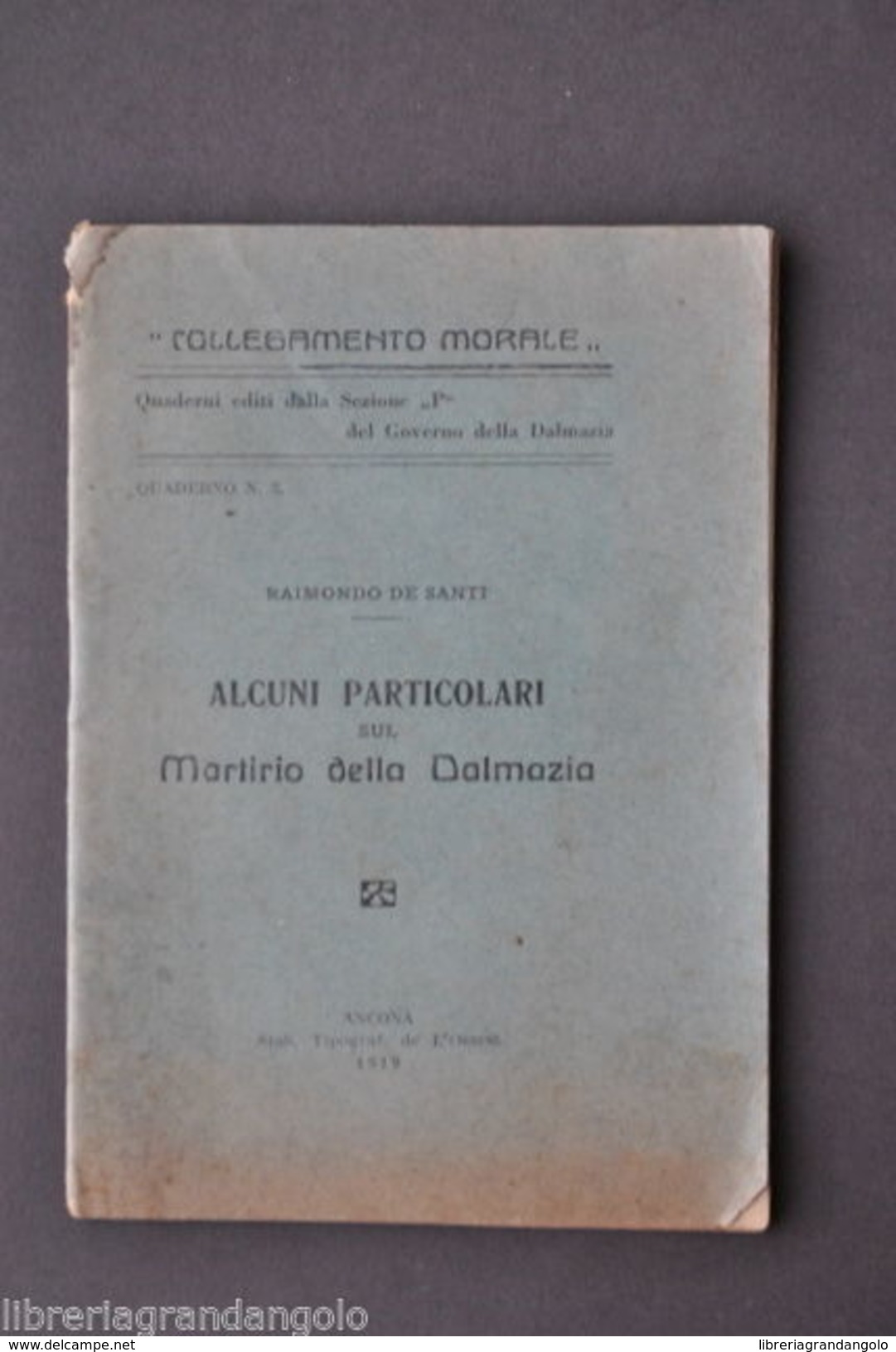 Storia Politica Irredentismo Jugoslavia De Santi Martirio Dalmazia 1919 - Non Classificati