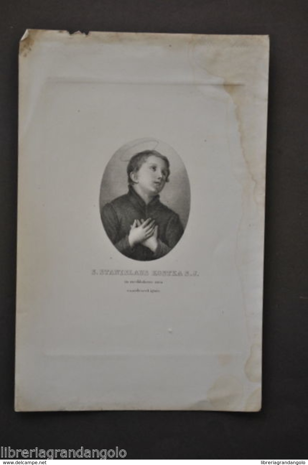 Calcografia Incisione San Stanislao Kosta SocietÃ  GesÃ¹ Gesuiti Martire 1880 - Stampe & Incisioni