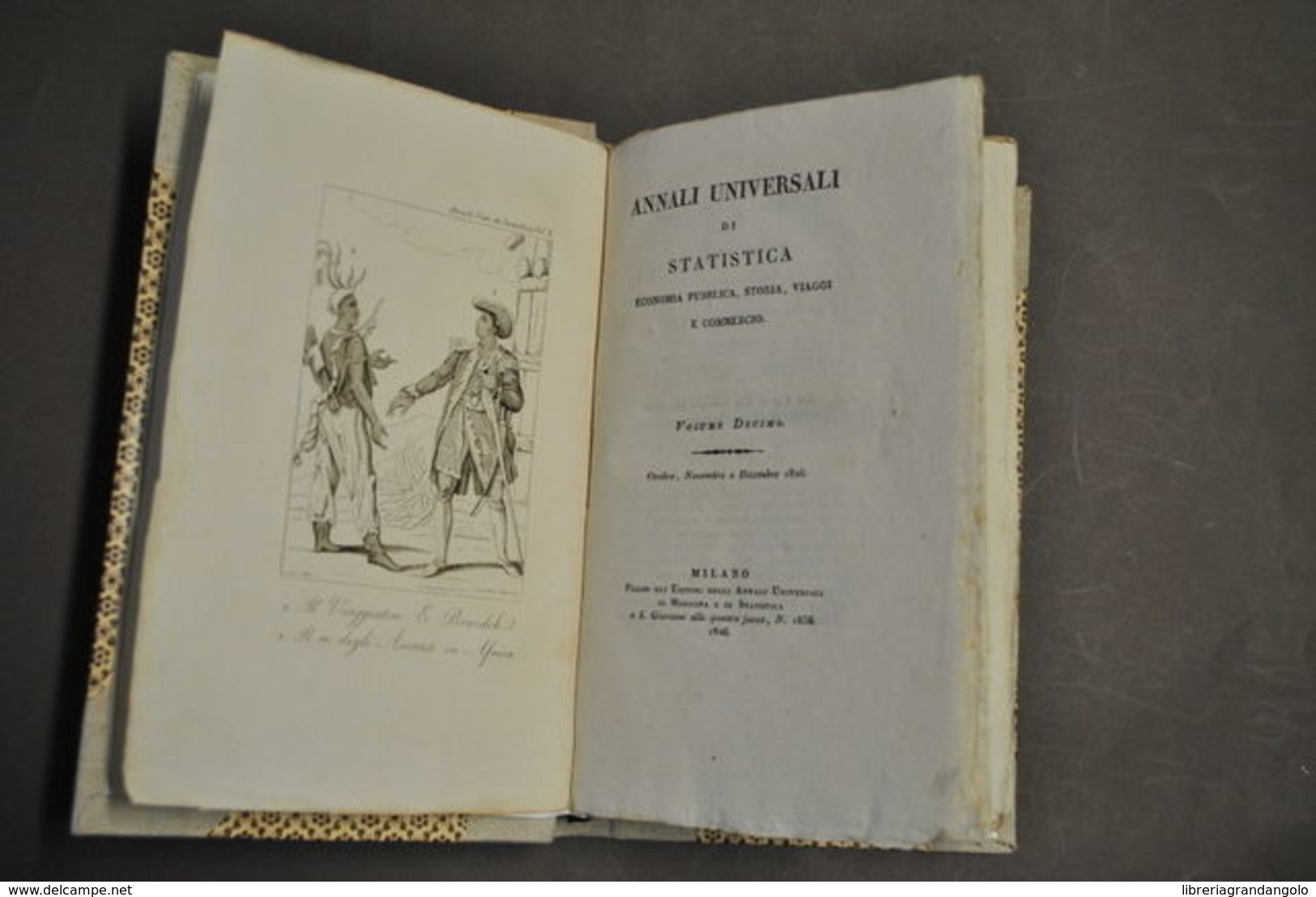 Annali Statistica Economia Storia Viaggi Baleari Battelli Vapore Lombardia 1826 - Non Classés