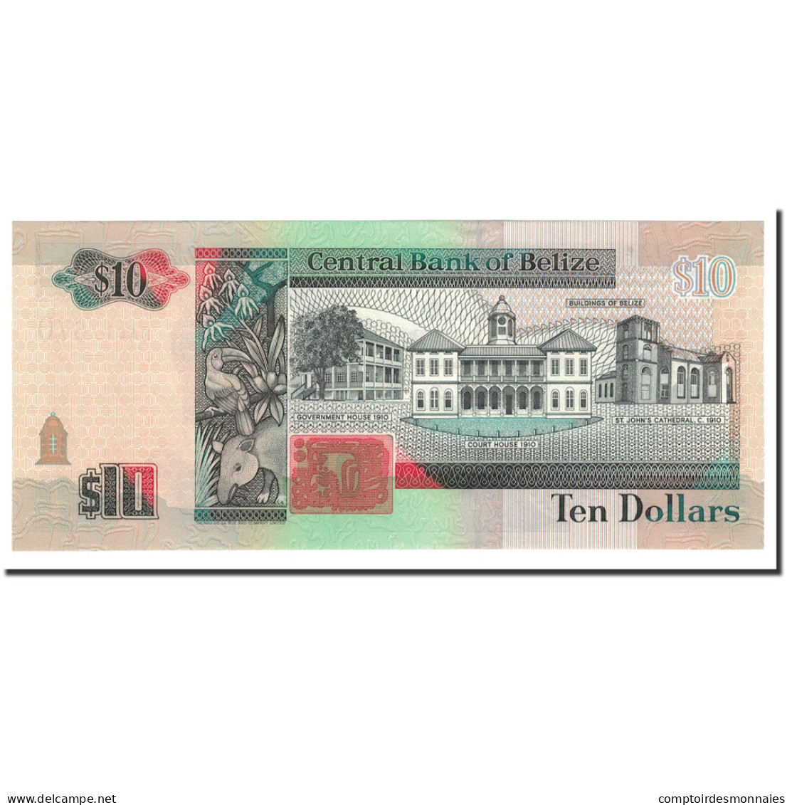 Billet, Belize, 10 Dollars, 1996, 1996-03-01, KM:59, NEUF - Belize