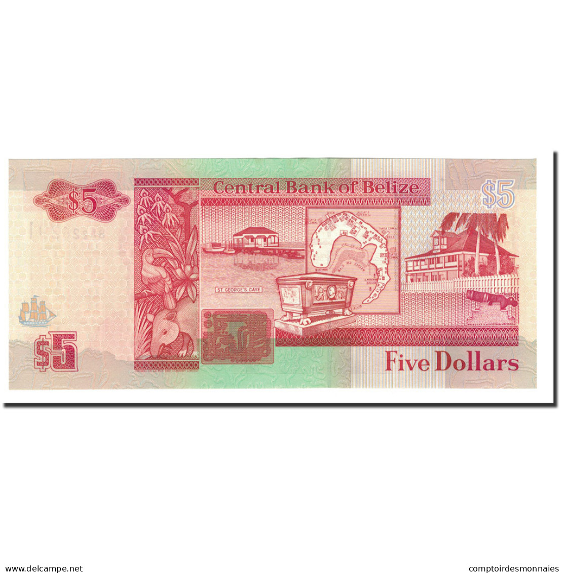 Billet, Belize, 5 Dollars, 1996, 1996-03-01, KM:58, NEUF - Belice