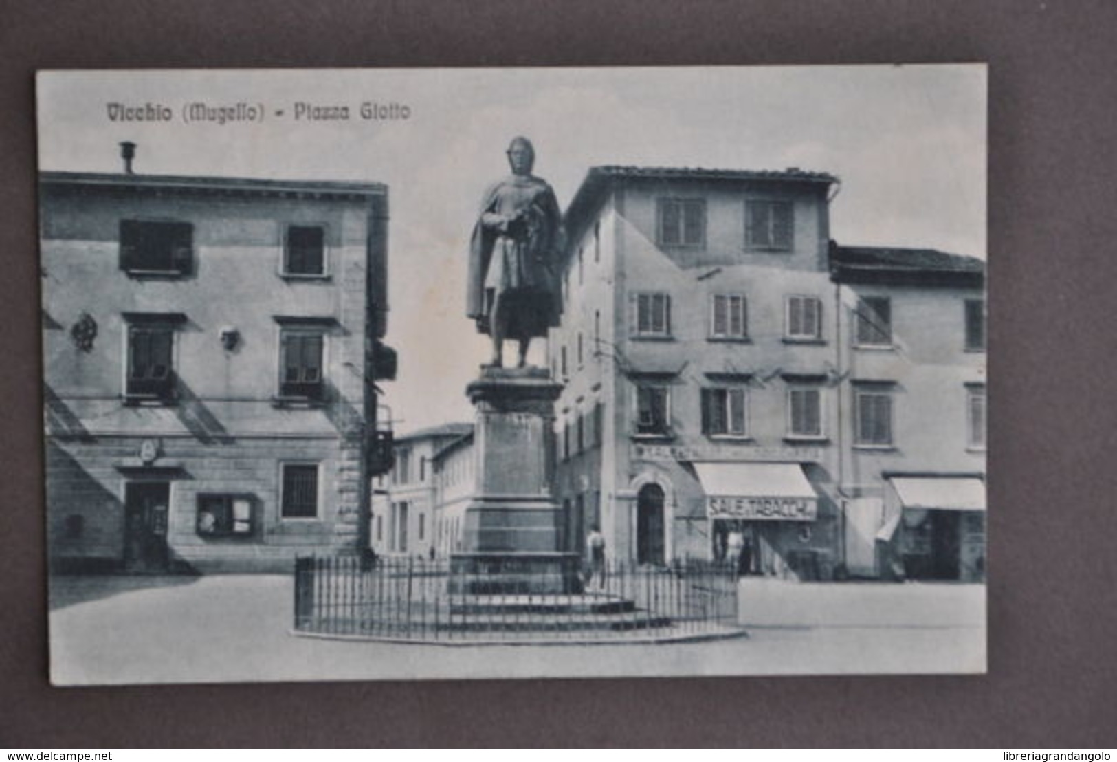 Cartolina Toscana Firenze  Vicchio Mugello Piazza Giotto Paese Natale 1934 - Firenze