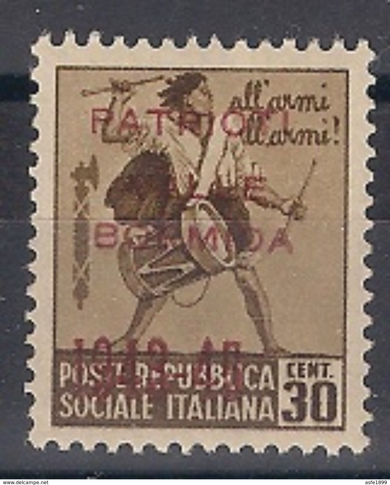 1945 Revolutionary Partizan  Local Stamp  - CLN Valle Bormida MNH ** - Centraal Comité Van Het Nationaal Verzet (CLN)