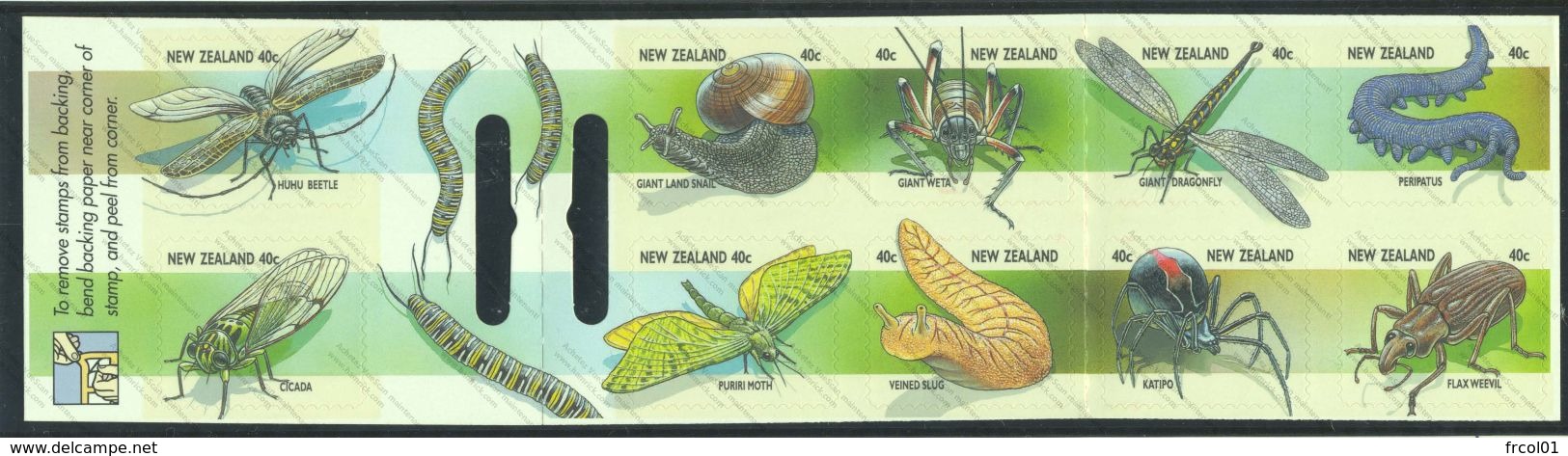 Nouvelle-Zélande, Yvert Carnet 1561, Scott Full Booklet 1468a,  MNH - Booklets