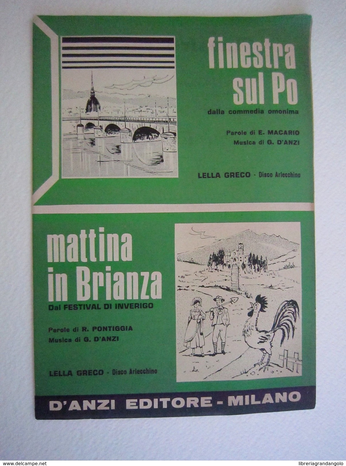 Spartiti Musica Macario Finestra Sul Po Mattina In Brianza Inverigo D'anzi  1969 - Non Classificati