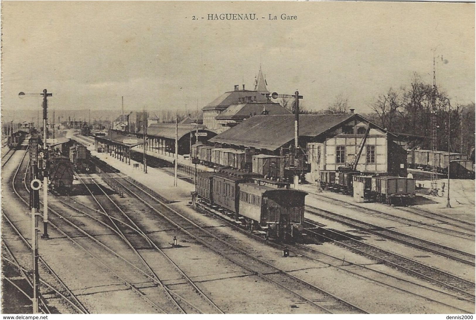 HAGUENAU (67) - La GAre - TRAIN - ED. Ch. Bergeret, Strasbourg - Haguenau