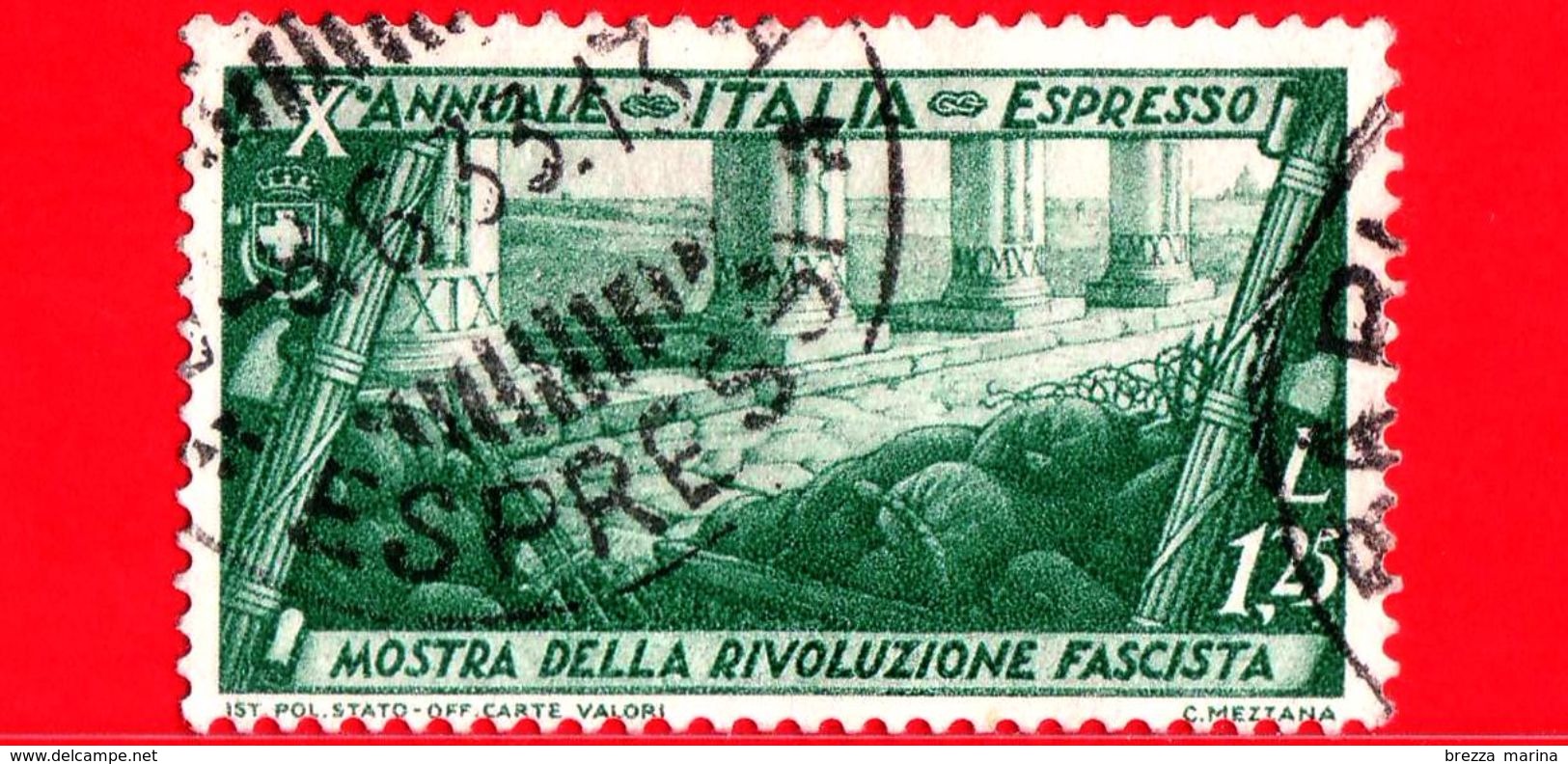 ITALIA - Regno - Usato - 1932 - Decennale Della Marcia Su Roma - ESPRESSO - Strada Romana - 1,25 L. - Express Mail