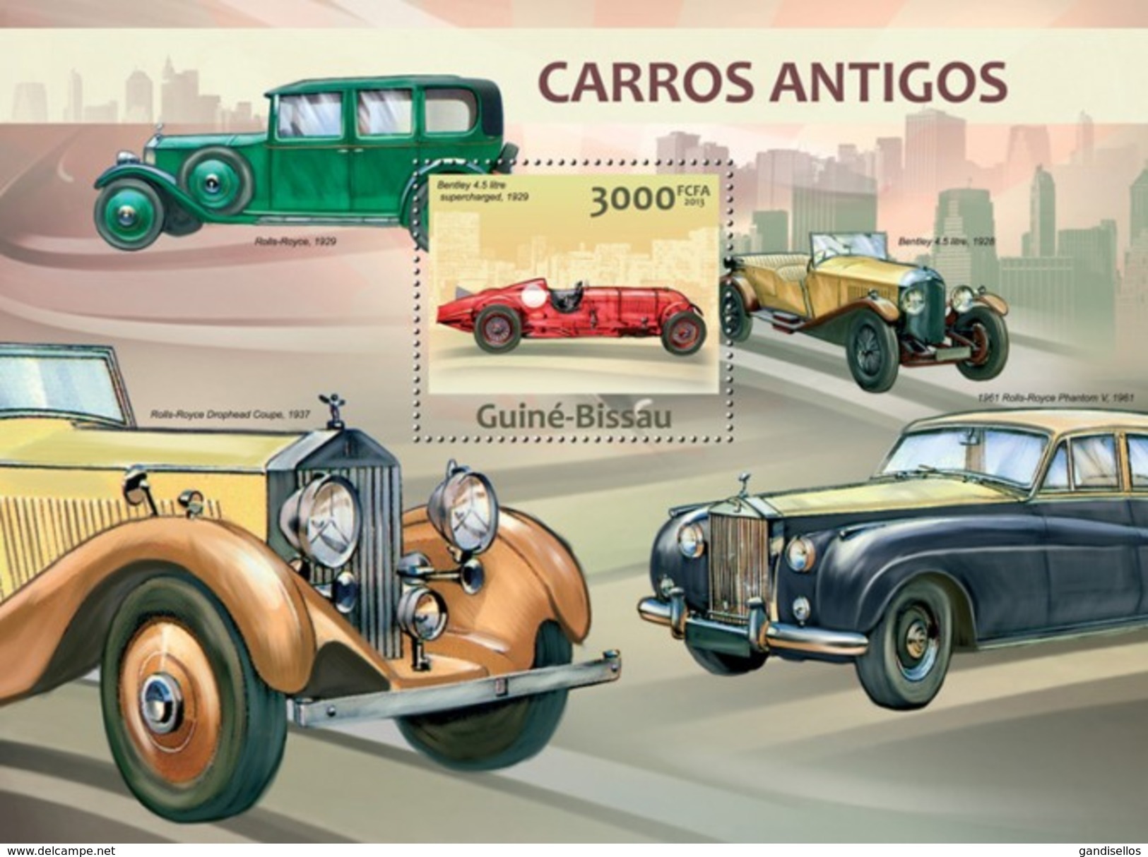 GUINE BISSAU 2013 SHEET CLASSIC VINTAGE CARS CARROS ANTIGOS COCHES ANTIGUOS Gb13217b - Guinea-Bissau