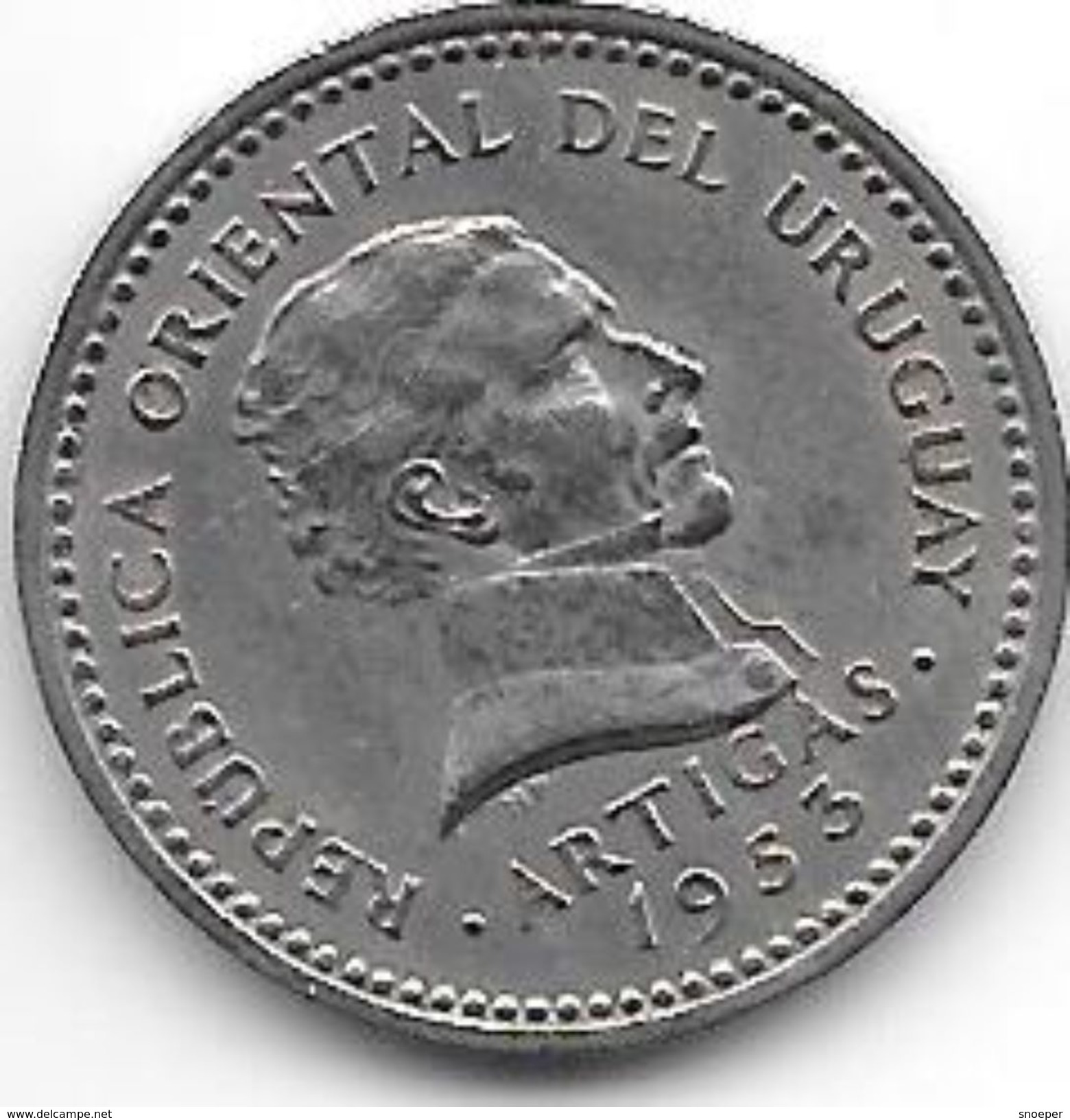 *uruguay 5 Centesimos 1953  Km 34  Xf+ - Uruguay