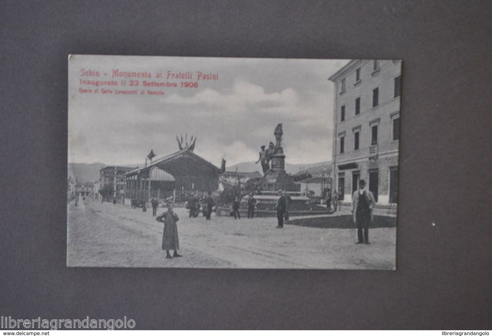 Cartoline Veneto Vicenza Schio Monumento Fratelli Pasini Lorenzetti 1906 - Vicenza