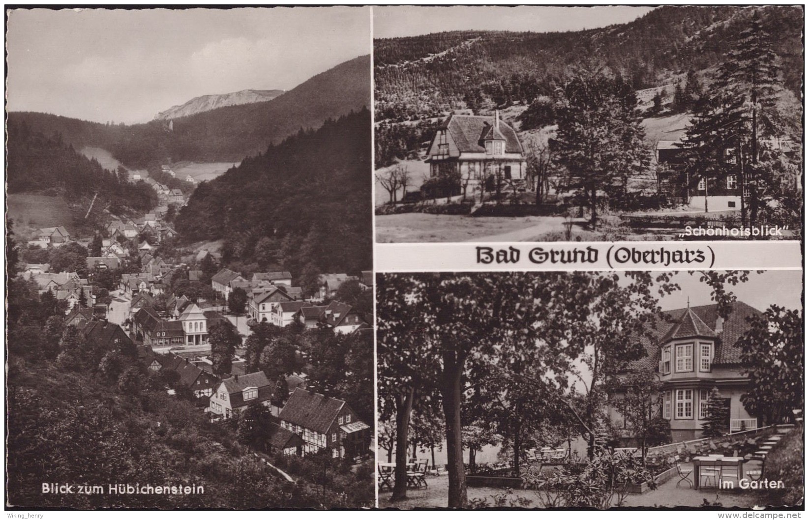 Bad Grund - S/w Mehrbildkarte 3 - Bad Grund