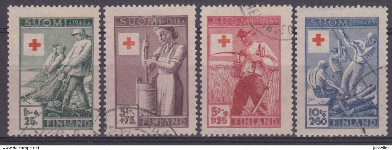 FINLANDIA 1946 Nº 305/08 USADO - Gebruikt