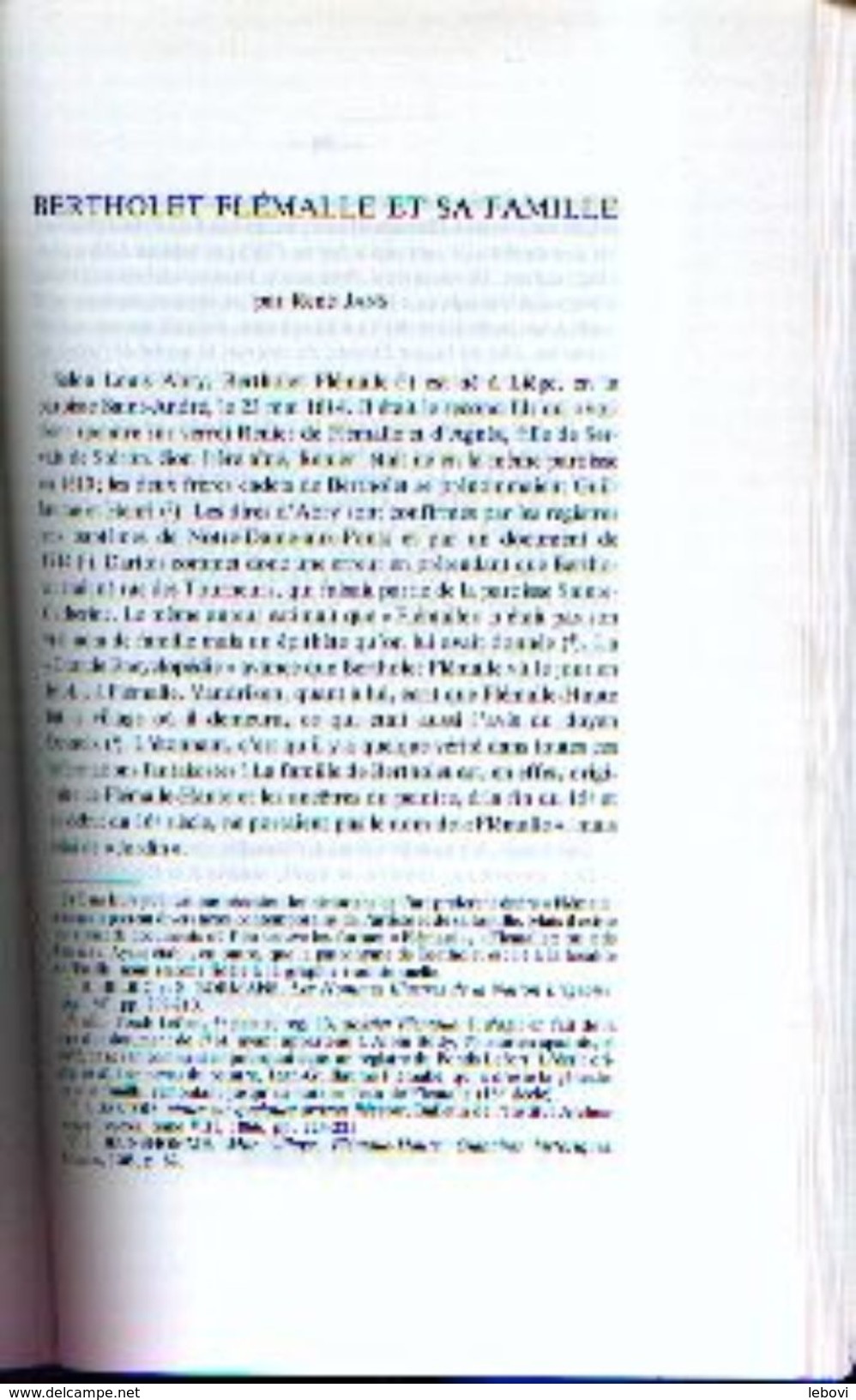 « Bertholet Flémalle Et Sa Famille » JANS, R. Article De 38 Pages In « Bulletin De L'Institut Archéologique Liégeois » - - Belgium