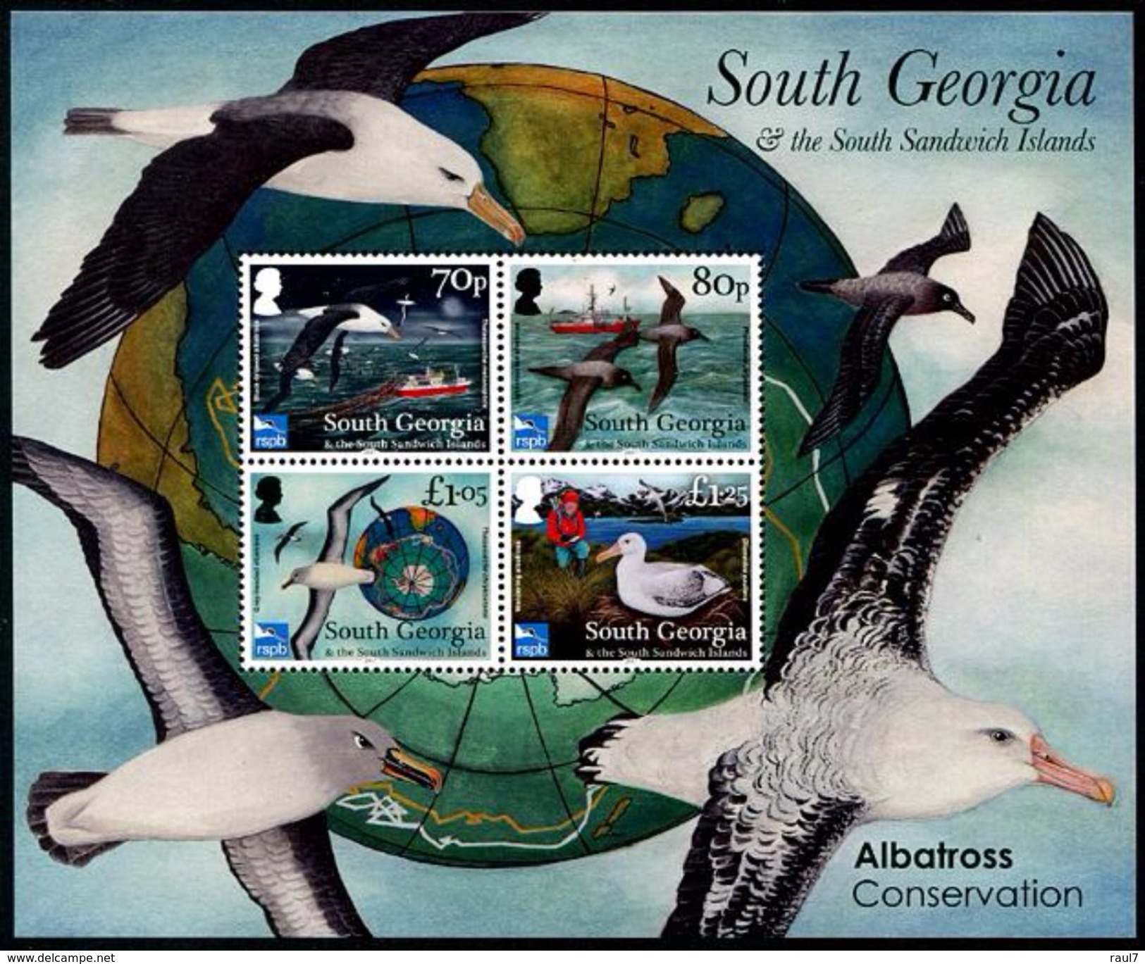 South Georgia 2017 - Faune, Oiseaux Protegés, Albatros - BF Neuf // Mnh - Géorgie Du Sud