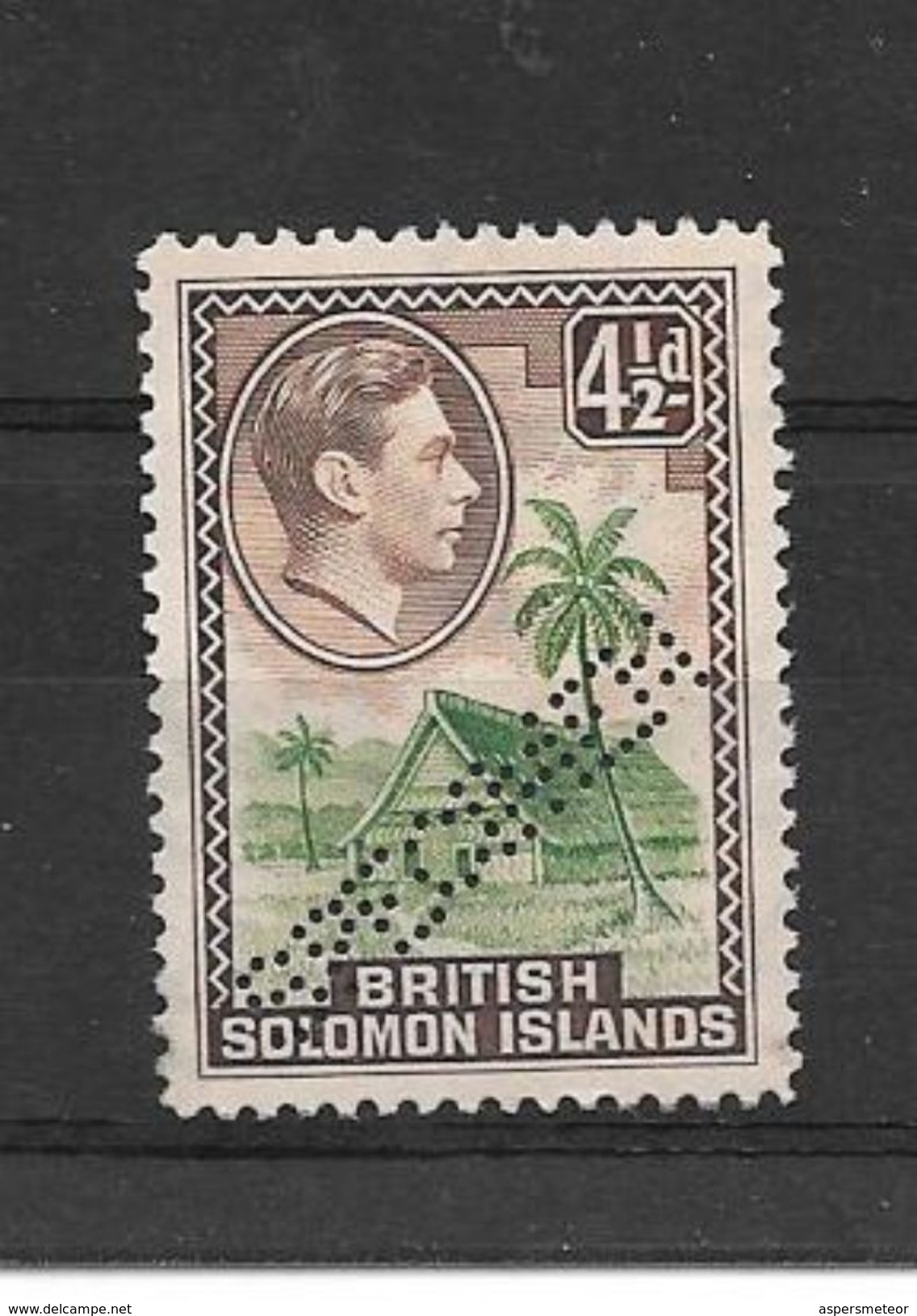 BRITISH SOLOMON ISLANDS  RARISIME SPECIMEN SPECIMENS AVEC 3 CERTIFICATIONS D'EXPERTS AU DOS - Iles Salomon (...-1978)