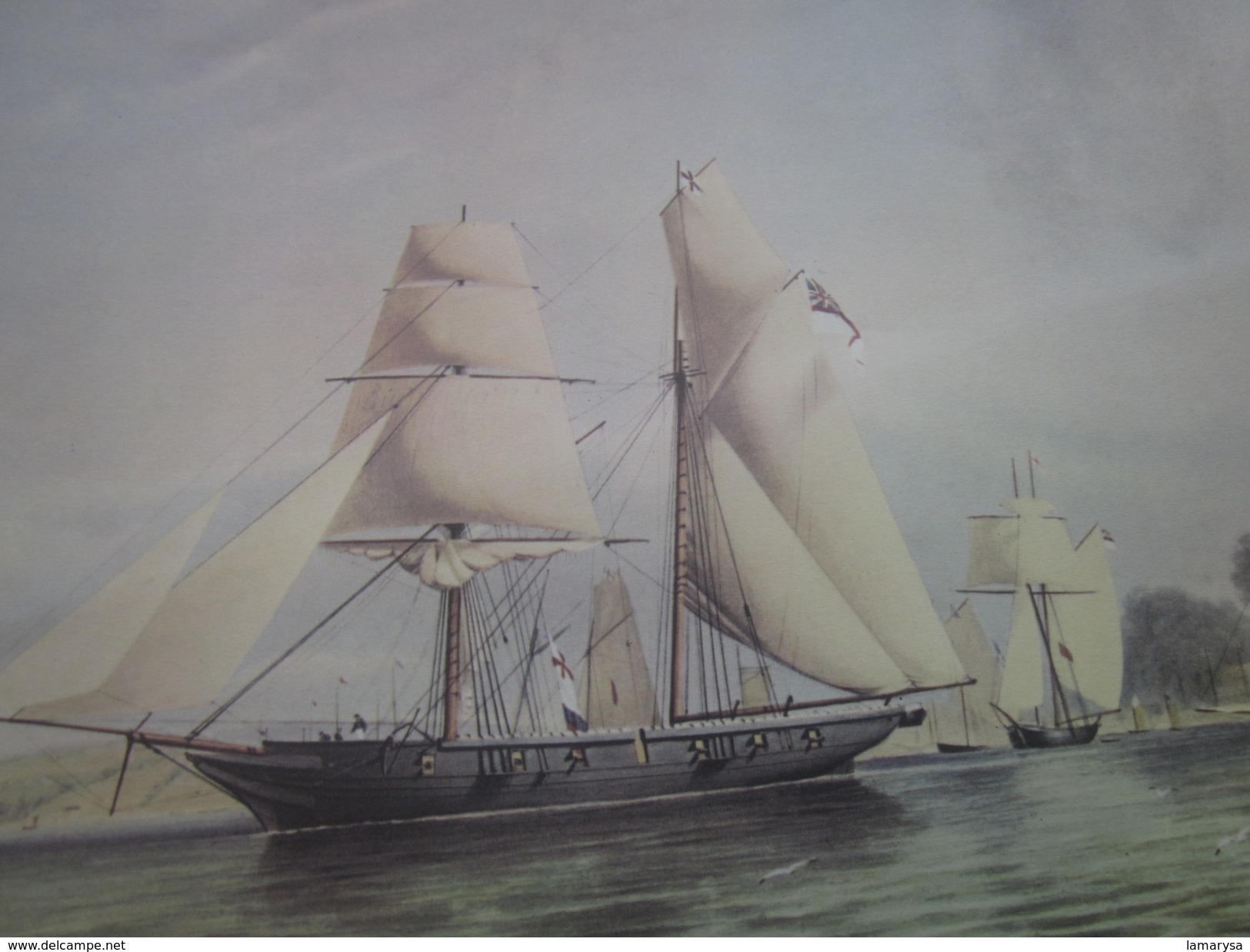 Majestueux Voiliers D'Autrefois XARIFA En Course 1835 Autres Collections-Art & La Voile-Nautique & Maritime - Altri & Non Classificati