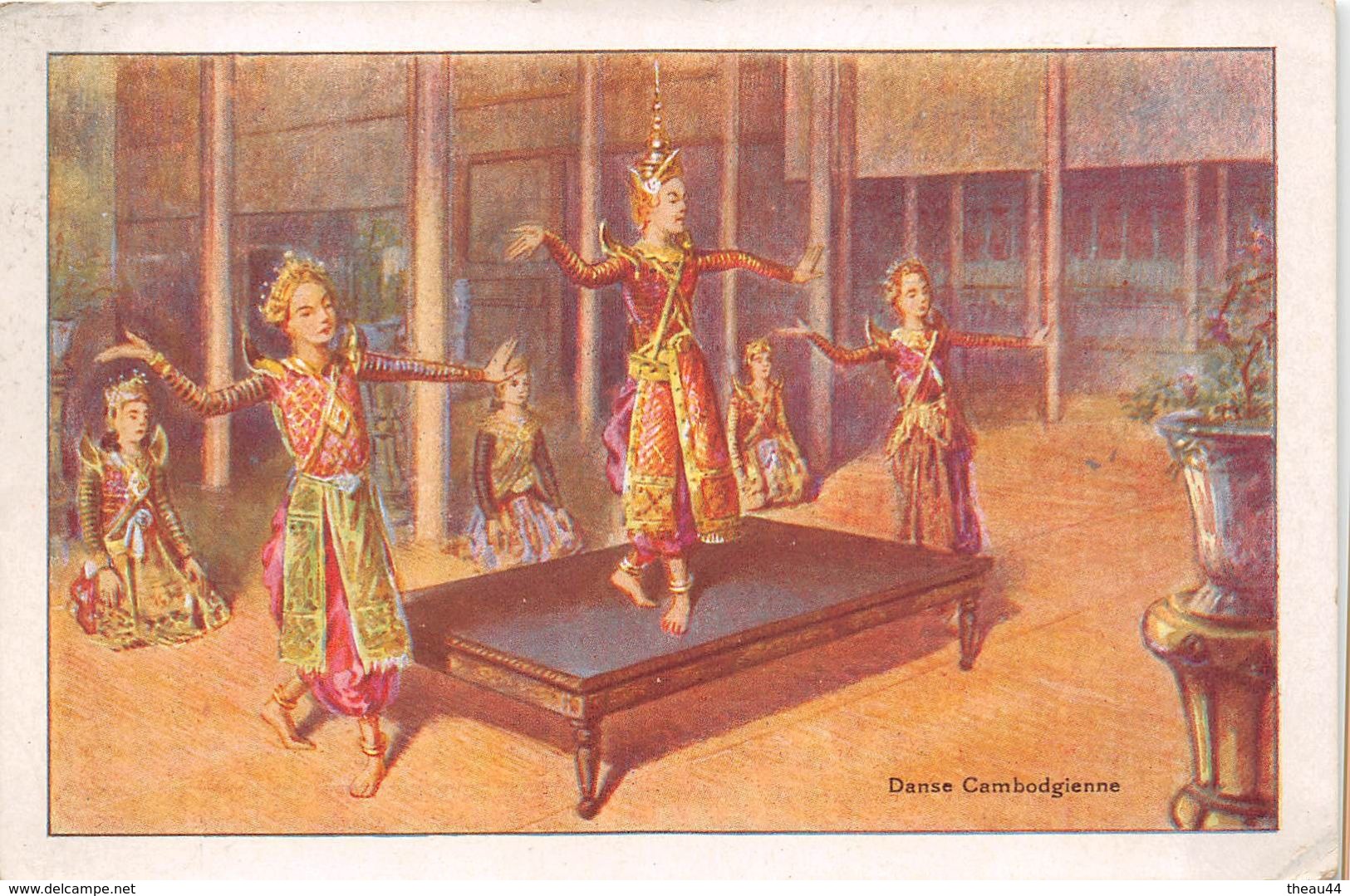 CAMBODGE - Danse Cambodgienne - Carte Publicitaire, Talon "LE GAULOIS" - Etablissement BERGOUGNAN De Clermont-Ferrand - Kambodscha