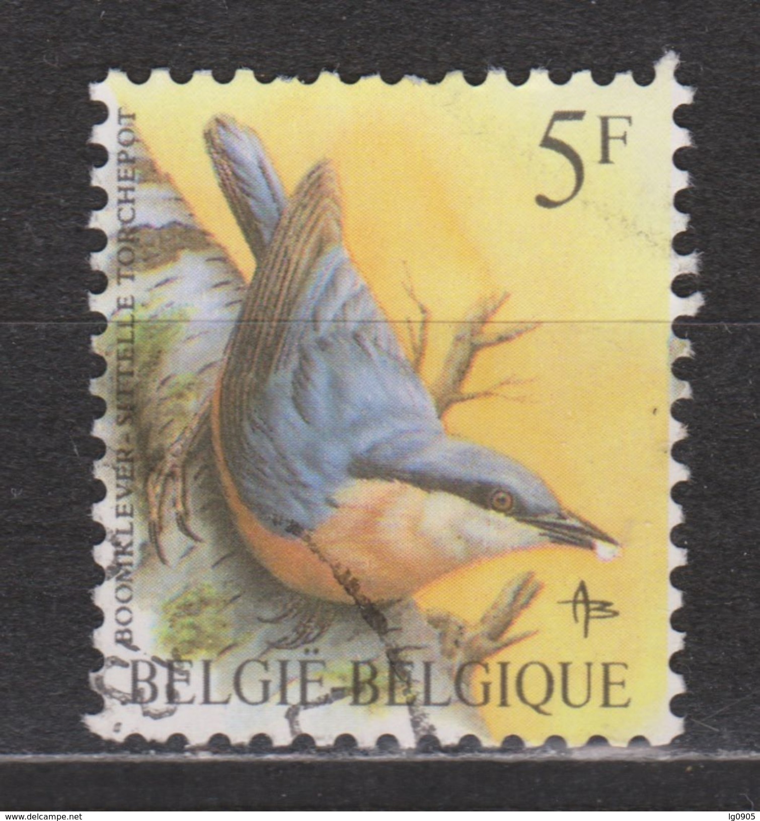 Belgie Belgique Belgica Belgium Used ; Boomklever Nuthatch Sittelle Porchepot Vogel Bird Ave Oiseau - Climbing Birds