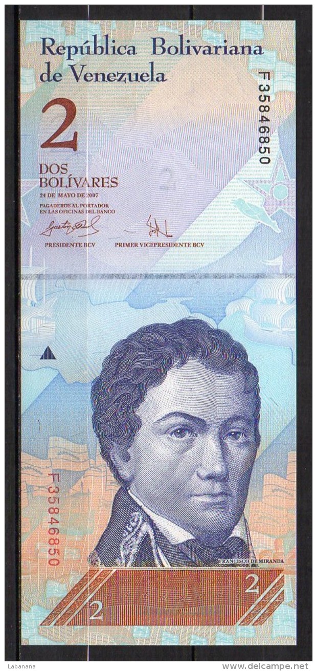 523-Venezuela Billet De 2 Bolivares 2007 F358 Neuf - Venezuela