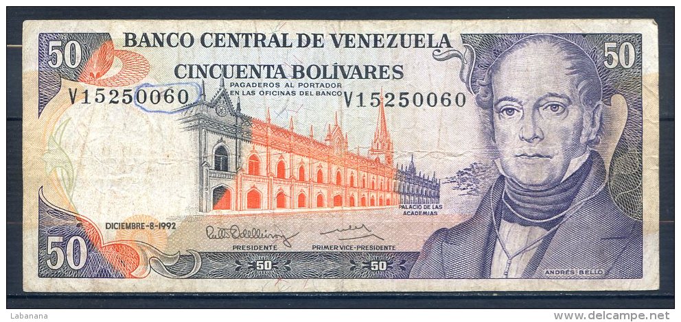 506-Venezuela Billet De 50 Bolivares 1992 V152 - Venezuela