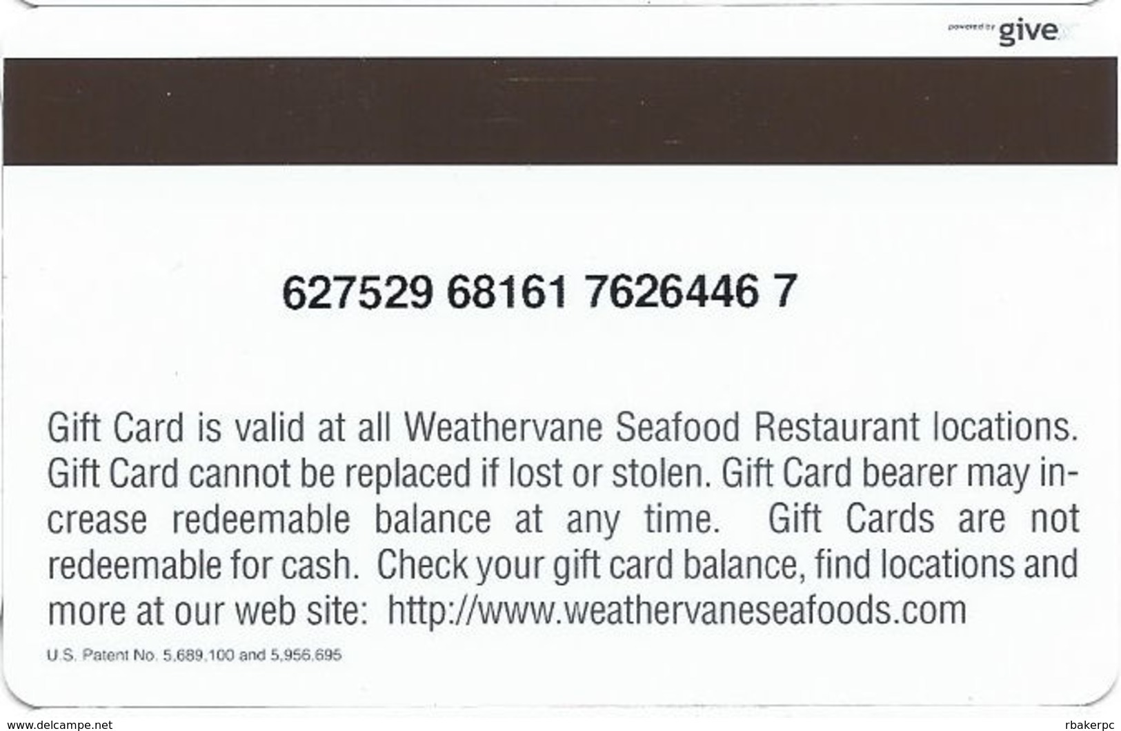 Weathervane Seafood Restaurant Gift Card - Gift Cards