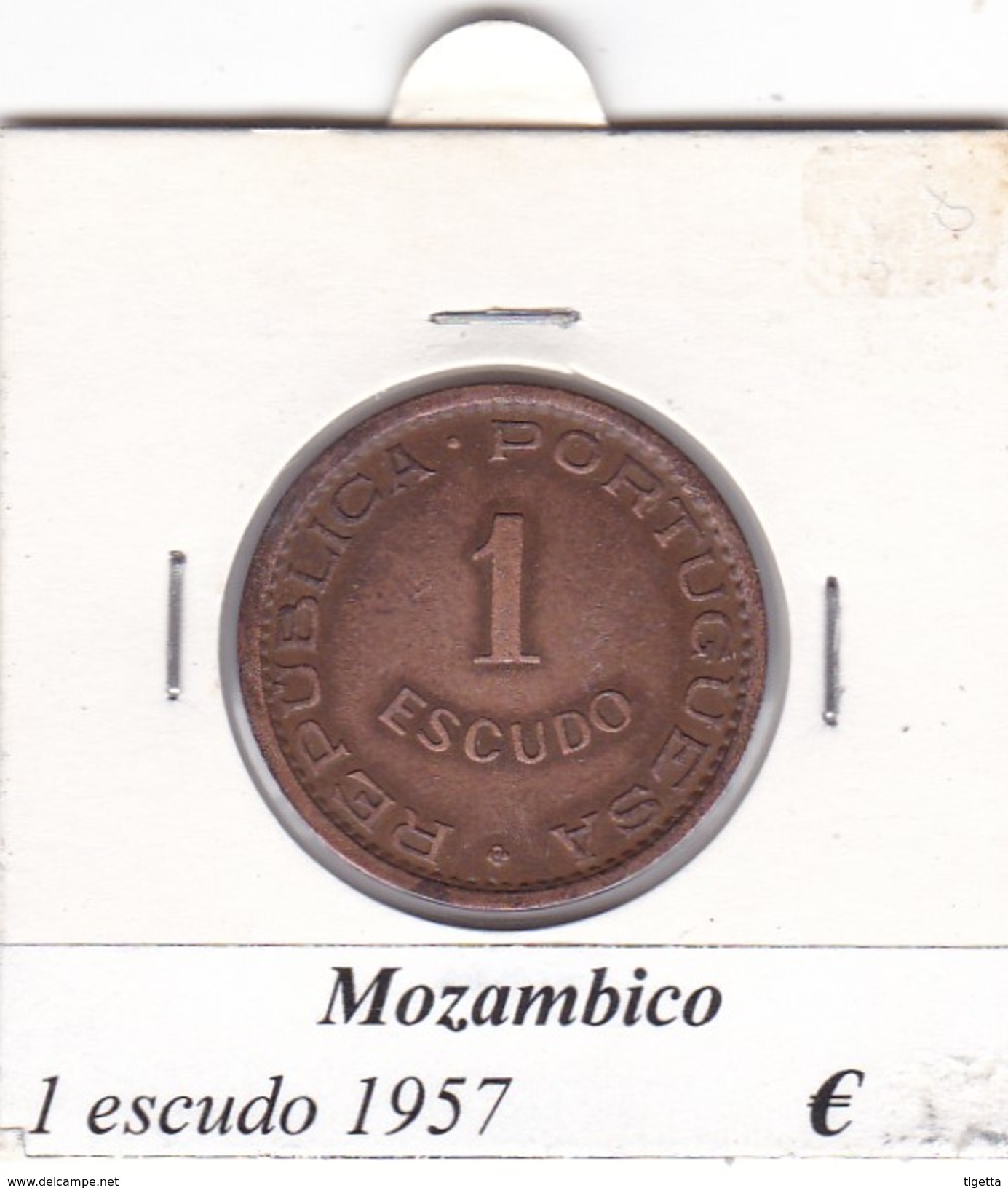 MOZAMBICO   1 ESCUDO   ANNO 1957  COME DA FOTO - Mozambique