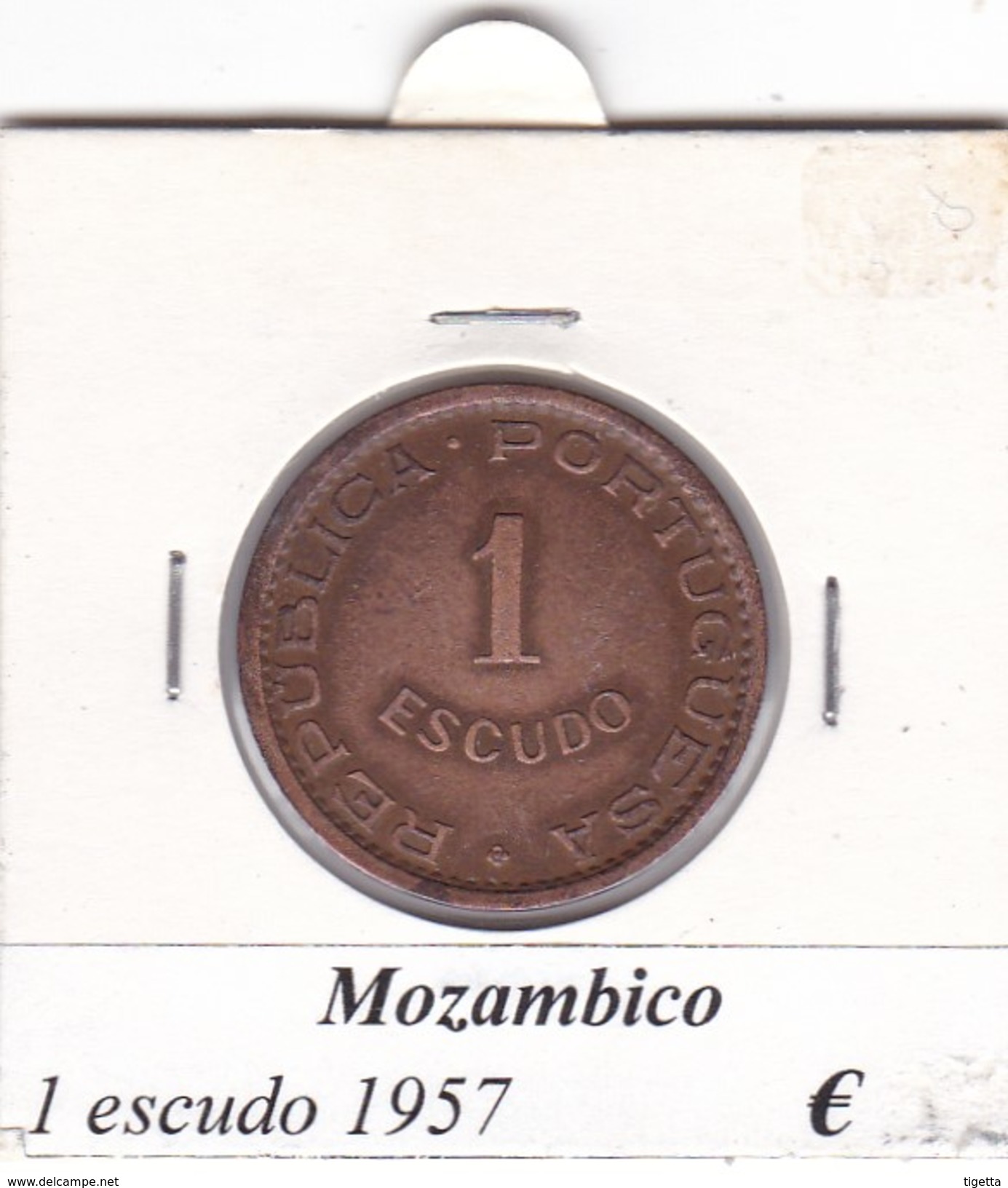 MOZAMBICO   1 ESCUDO   ANNO 1957  COME DA FOTO - Mozambico