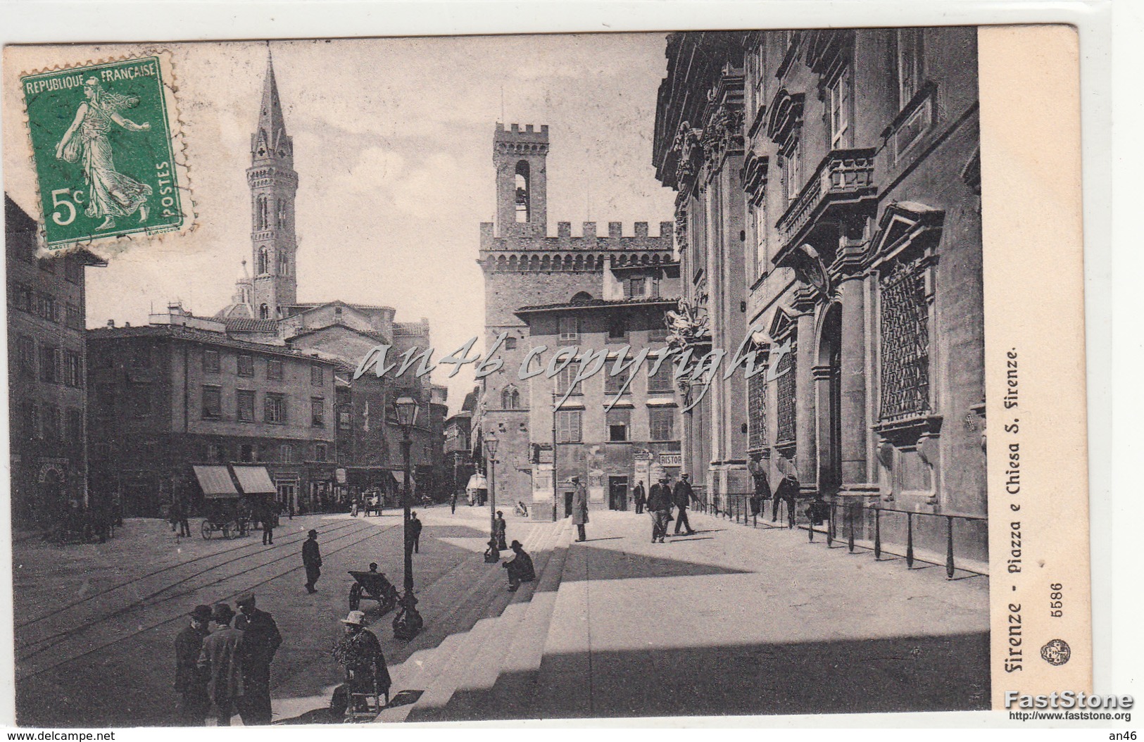 FIRENZE-Piazza E Chiesa S.Firenze_Vg Il - Originale100%_2 Scan- - Firenze (Florence)