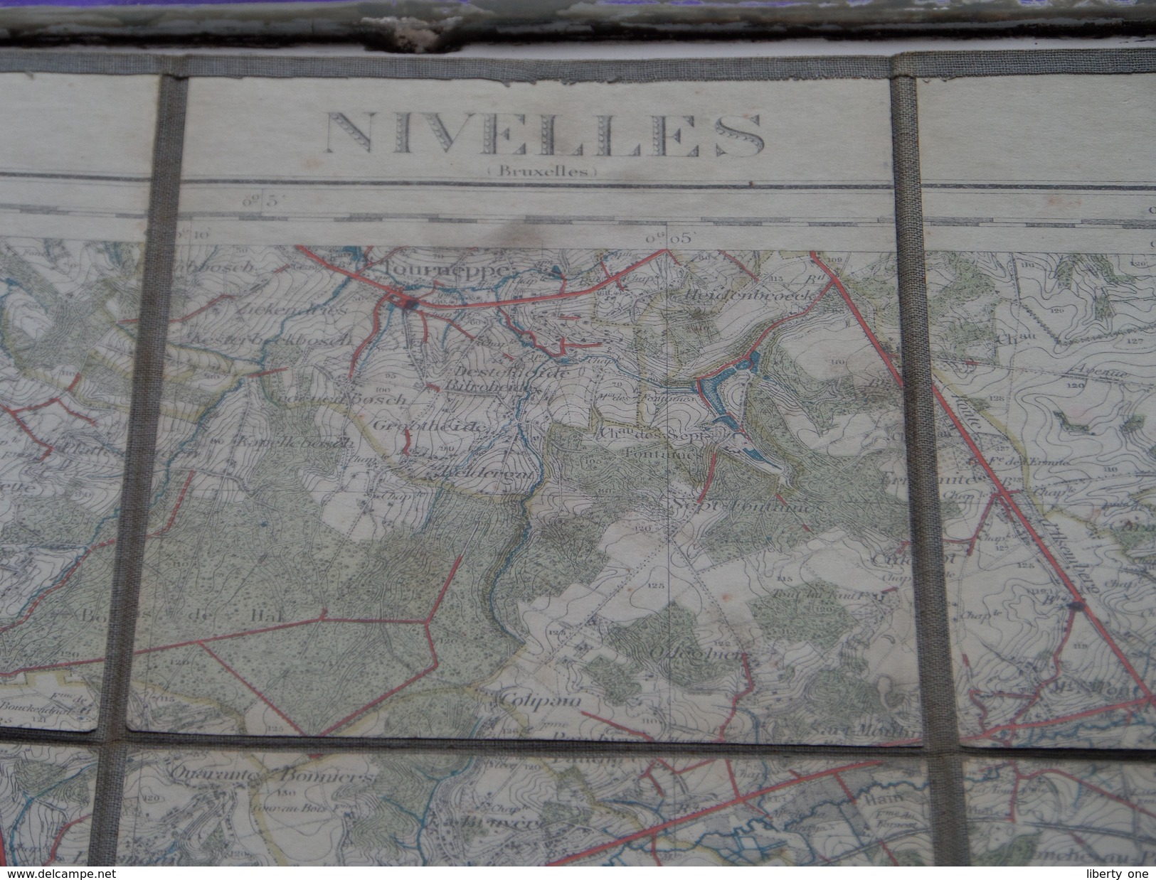 NIVELLES - 1/40.000 - Anno 1932 : Imp. Litho De L'Institut Geographique Militaire ( Katoen / Cotton ) ! - Geographical Maps