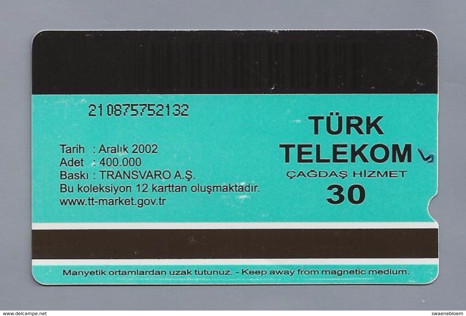 Telefoonkaart.- Télécartes. Telecard. Phone Card. IKIZLER. 21 Maijis - 21 Haziran. Tweeling. TÜRK TELECOM. Gebruikt. - Zodiaco