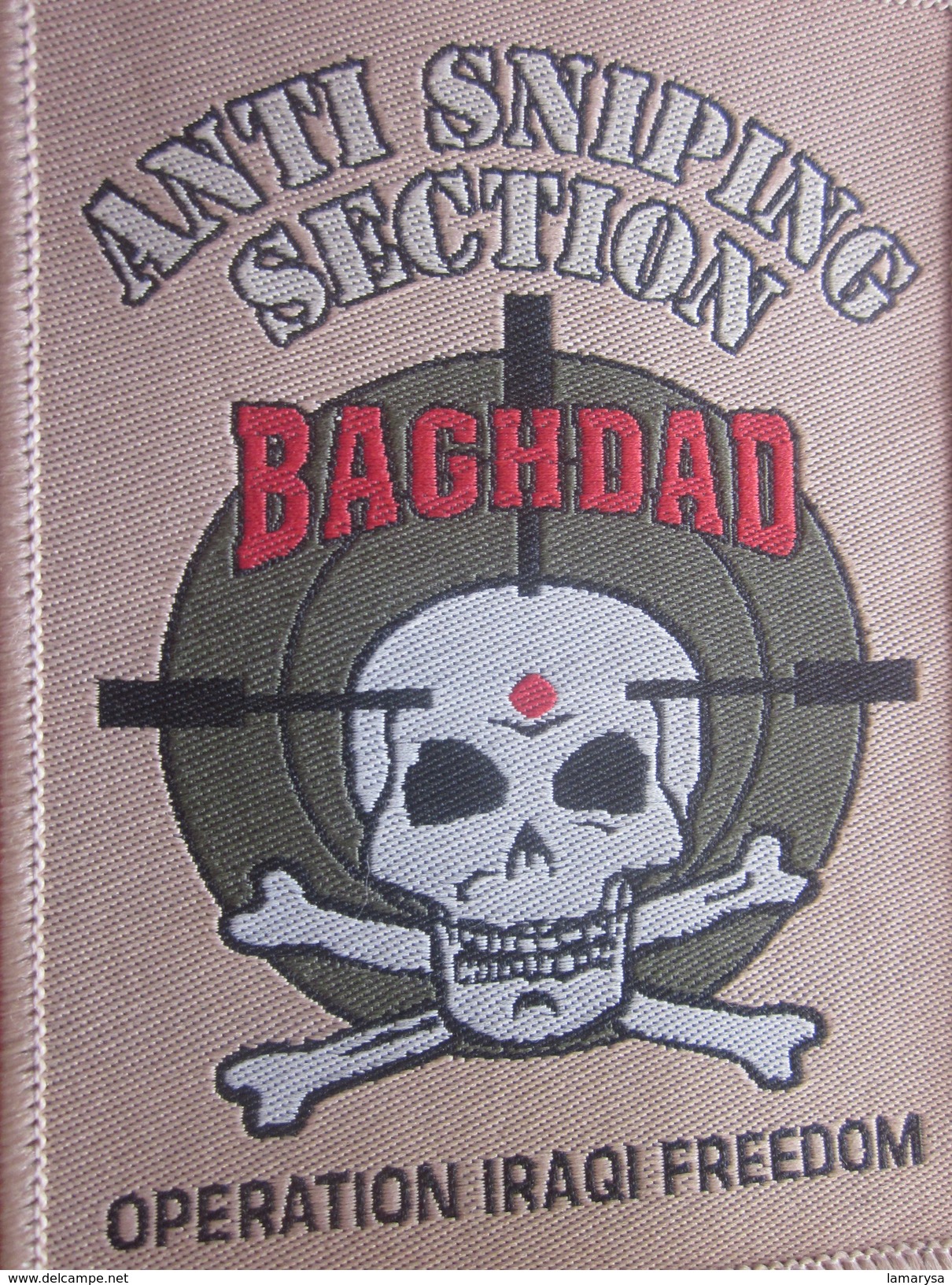 United States ARMY Special Forces Counter Terrorist Unit Team Anti-Sniping Section Military Patch BAGHDAD OPERATION IRAQ - Patches