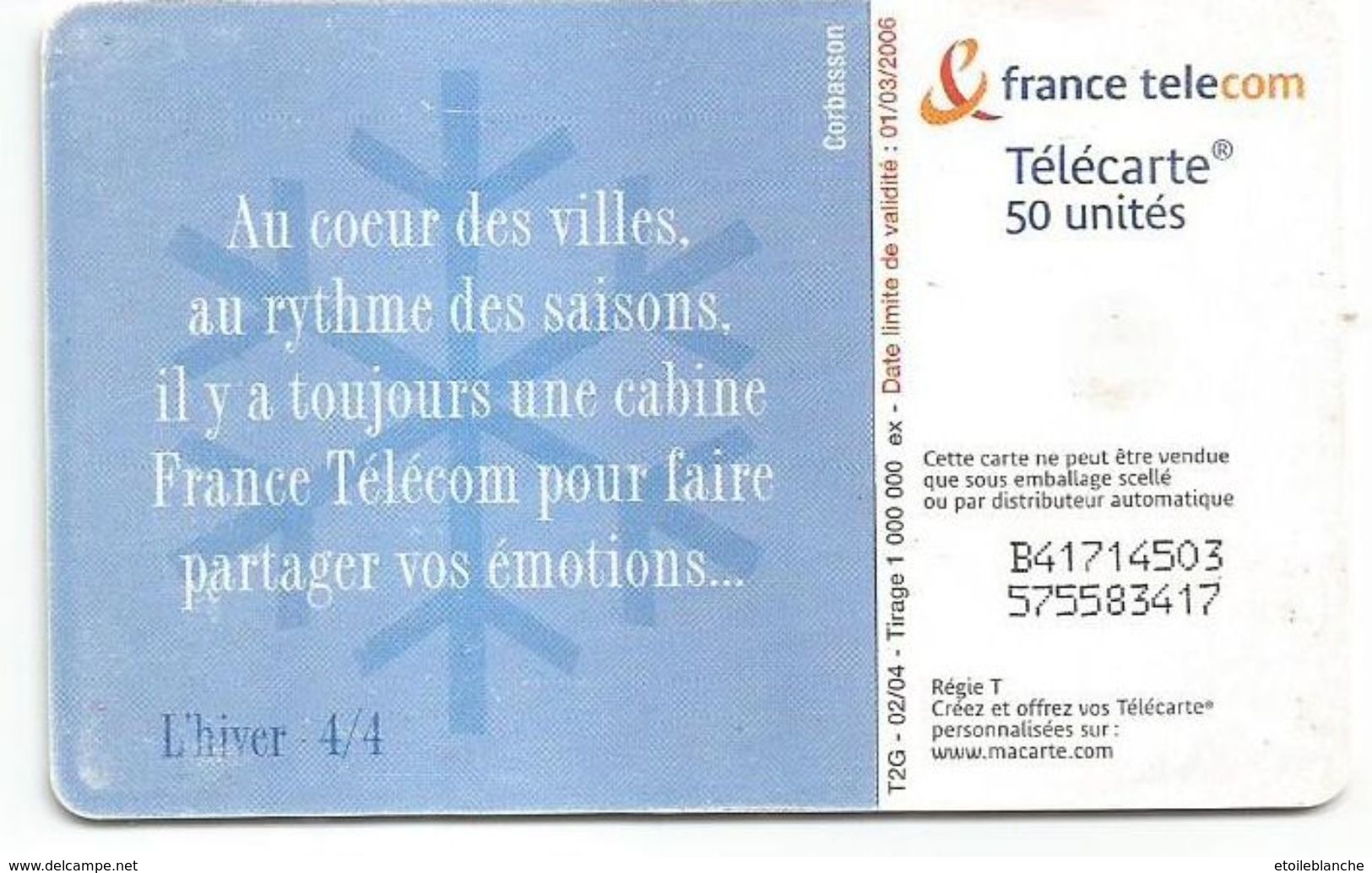 Telecarte Illustrée Corbasson, Dessin, Saison, Hiver - Il Y A Toujours Une Cabine ... Neige, Arbre Sans Feuilles - Estaciones