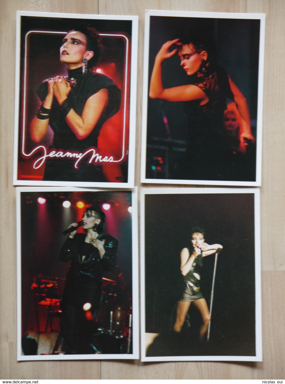 JEANNE MAS CHANTEUSE  LOT 4 CARTES - Artistes