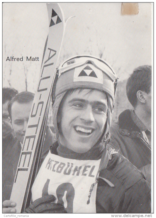 Austria Olympic Games Ski Alpine Skier Alfred Matt Skiing Unused - Personalità Sportive