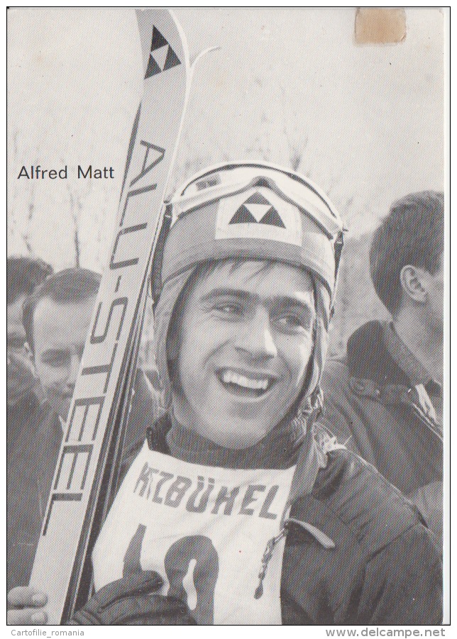 Austria Olympic Games Ski Alpine Skier Alfred Matt Skiing Unused - Sportifs