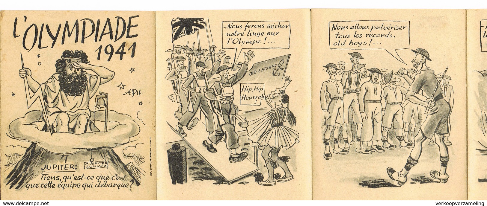 L'Olympiade 1941 Propagande Anti Anglaise Pro Allemande - 1939-45