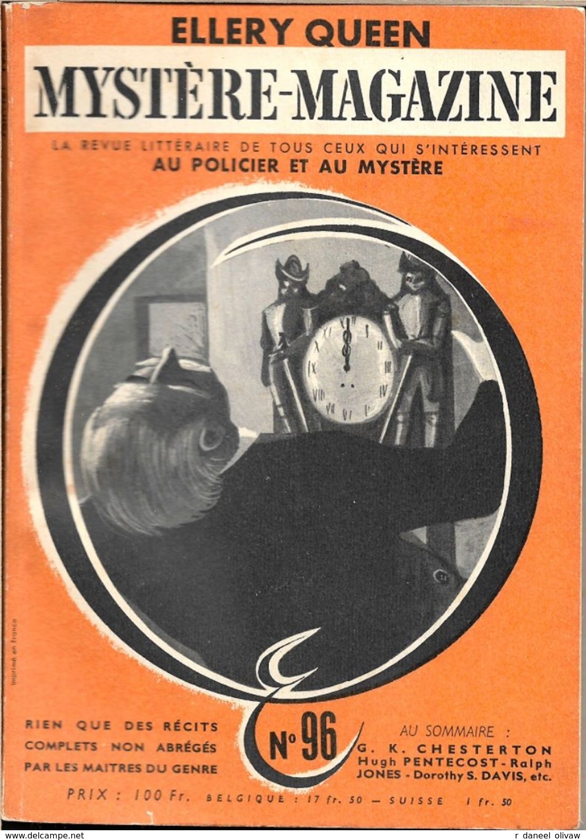 Mystère Magazine N° 96, Janvier 1956 (TBE) - Opta - Ellery Queen Magazine