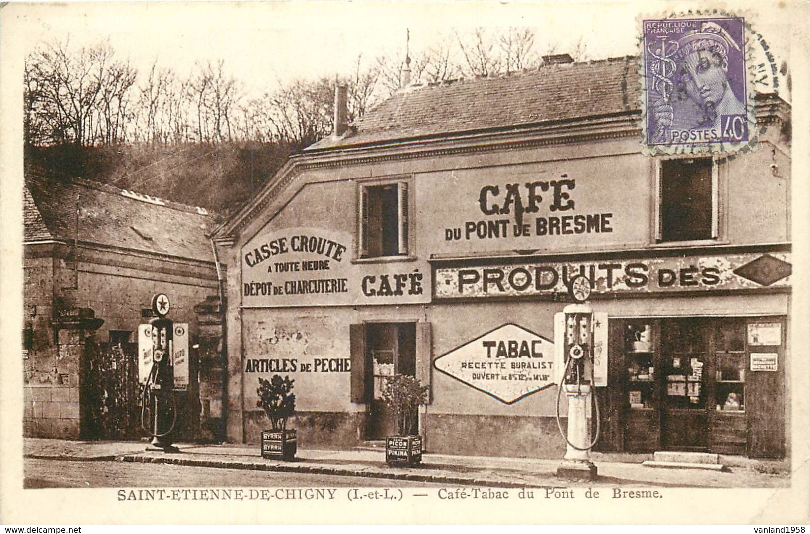 SAINT ETIENNE DE CHIGNY-café Tabacs Du Pontde Bresme- Pompes A Essences - Other & Unclassified