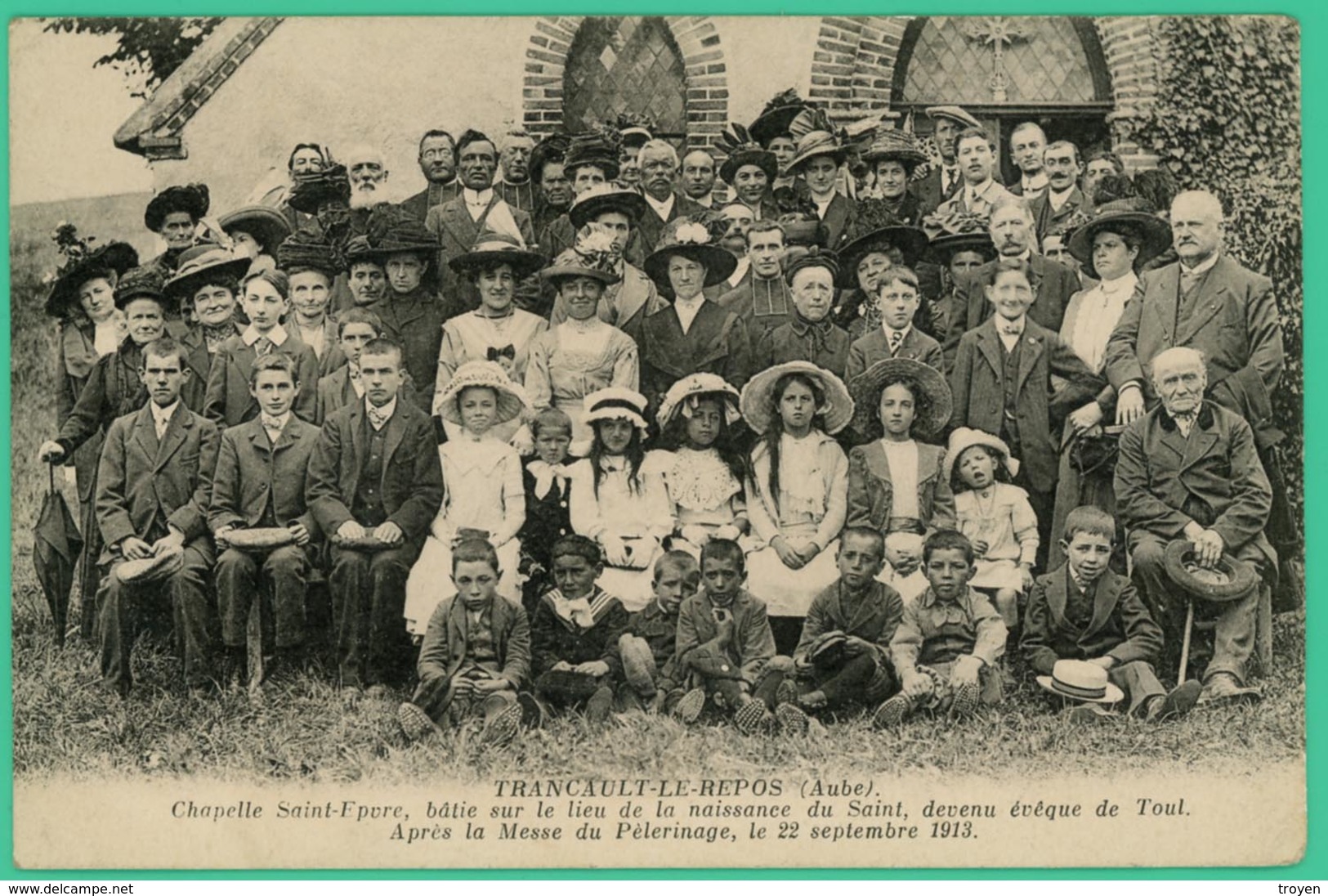 Trancault - Aube - Chapelle Saint Epvre - Messe Du Pèlerinage Du 22 Sept 1913 - Animée - - Nogent-sur-Seine