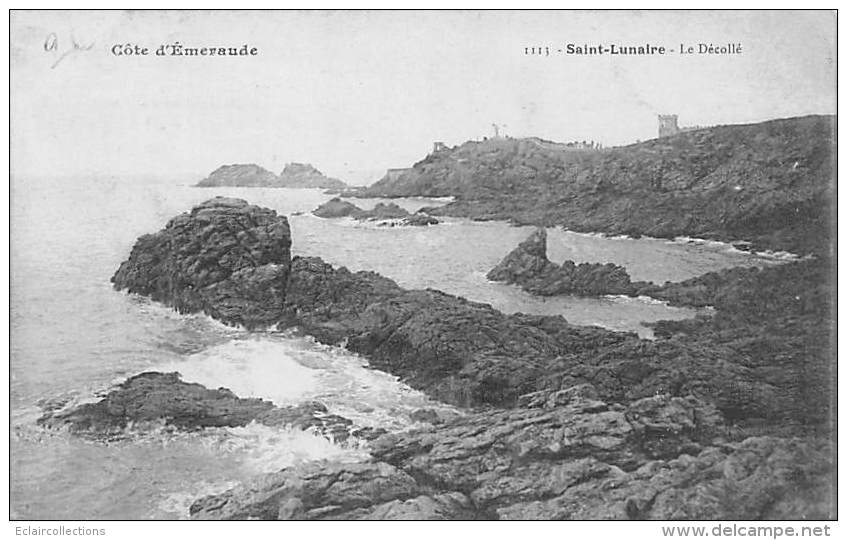 Saint Lunaire     35        La Pointe Du Décollé   2 Cartes    (voir Scan) - Saint-Lunaire